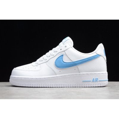 Nike Air Force 1 '07 3 Low Beyaz / Mavi Kaykay Ayakkabı Türkiye - 8AHM191D